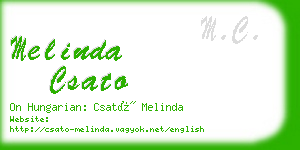 melinda csato business card